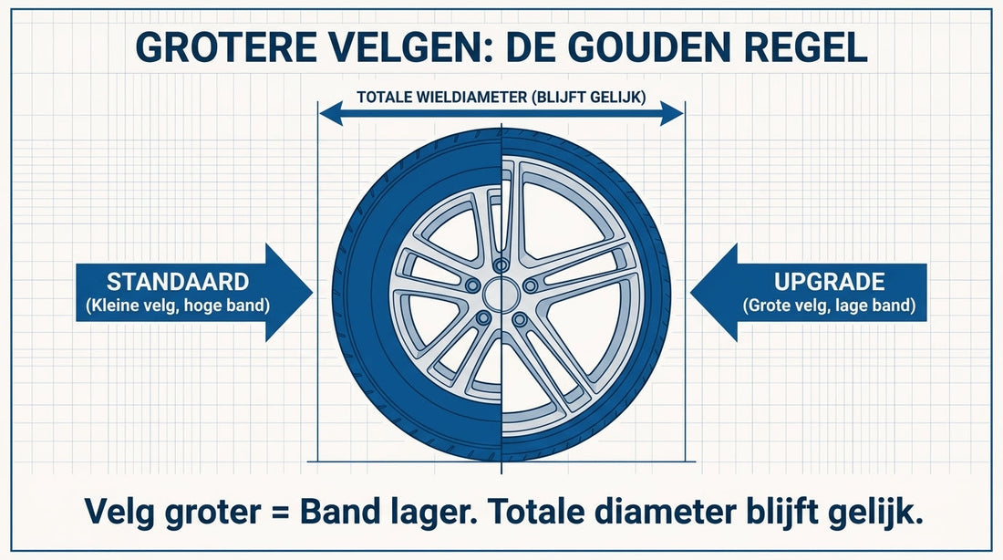 Grotere velgen monteren: zo reken je de bandenmaat om
