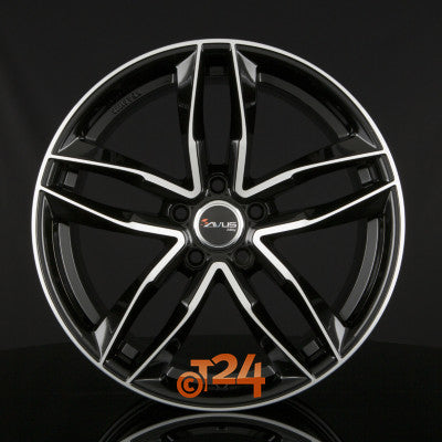 AVUS Racing Velgen - AF16 Black Polished - 17 inch