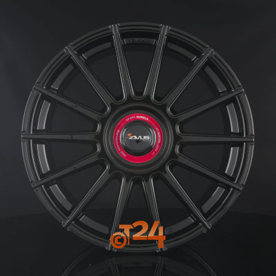 AVUS Racing Velgen - AC-M09 Black Cap Rosso - 18 inch