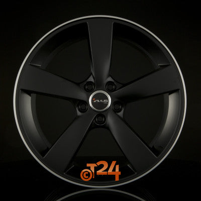 AVUS Racing Velgen - AF10 Matt Black Polished - 17 inch