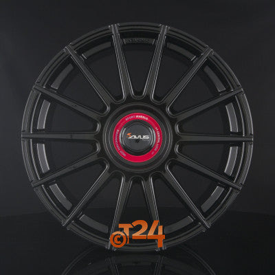 AVUS Racing Velgen - AC-M09 Black Cap Rosso - 18 inch