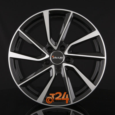 AVUS Racing Velgen - AC-518 Black Polished - 18 inch