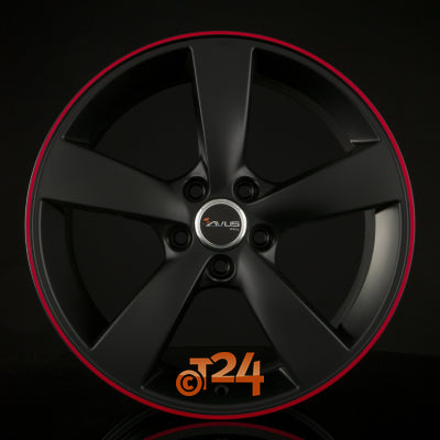 AVUS Racing Velgen - AF10 Matt Black Red Line - 21 inch