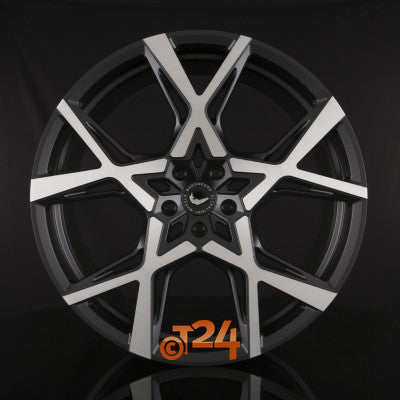 BARRACUDA Velgen - PROJECT X Black Brushed Surface - 22 inch