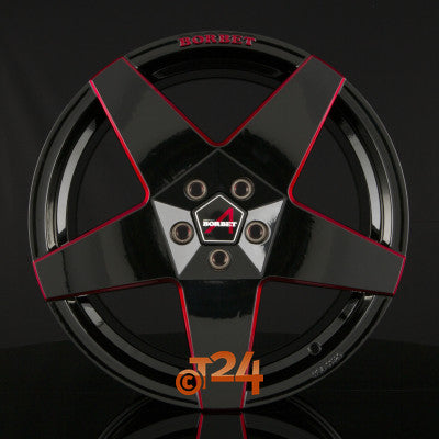 BORBET Velgen - A Black Red Glossy - 19 inch