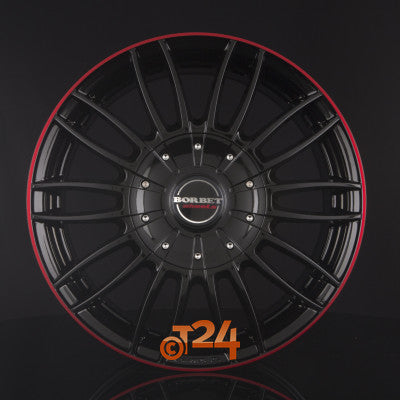 BORBET Velgen - CW3 Black Glossy Red Ring - 18 inch