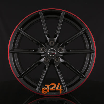 BORBET Velgen - LX Black Glossy Rim Red - 19 inch