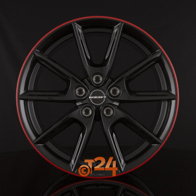 BORBET Velgen - LX Black Glossy Rim Red - 18 inch
