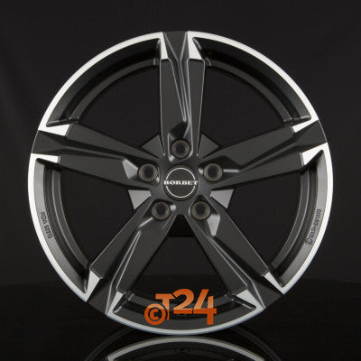 BORBET Velgen - T10 Matt Schwarz Poliert - 17 inch