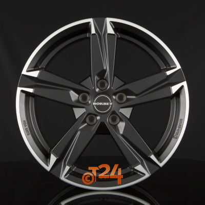 BORBET Velgen - T10 Matt Schwarz Poliert - 17 inch