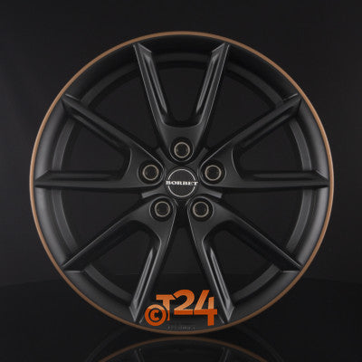 BORBET Velgen - LX Black Matt Rim Copper - 18 inch