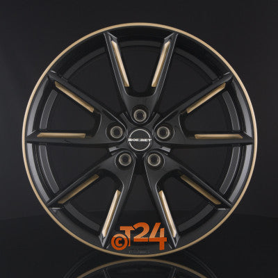 BORBET Velgen - LX Black Glossy Gold Spoke Rim - 18 inch