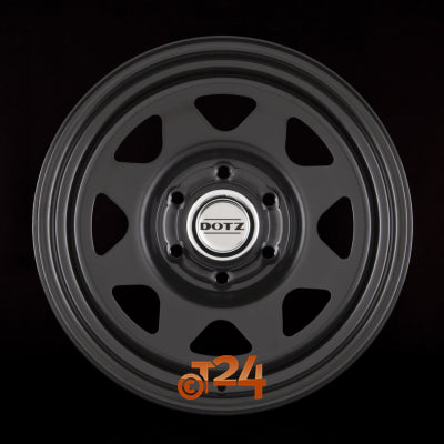 DOTZ Velgen - DAKAR - Ohne Zubehor DARK Schwarz Glanzend - Offroad Stalen Velg - 16 inch