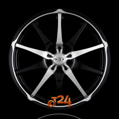 DOTZ Velgen - SHURIKEN Schwarz Glanz Frontpoliert - 19 inch
