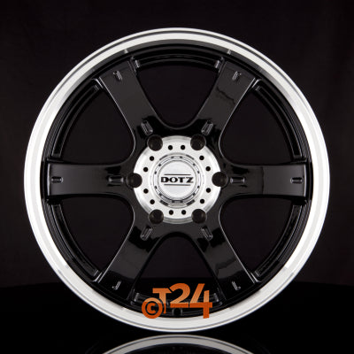 DOTZ Velgen - CRUNCH Matt BLack / Polished Lip - 17 inch