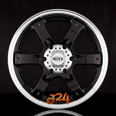 DOTZ Velgen - CRUNCH Matt BLack / Polished Lip - 16 inch