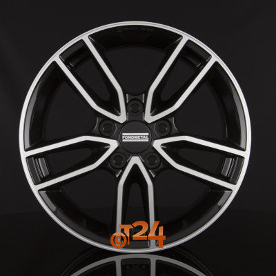 FONDMETAL Velgen - KOROS Glossy Black Machined - Diamond Black - 18 inch
