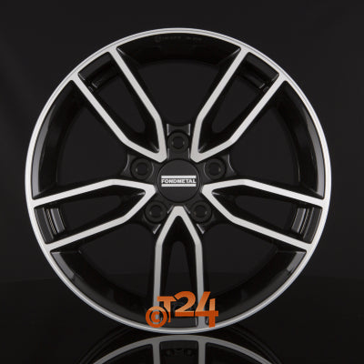 FONDMETAL Velgen - KOROS Glossy Black Machined - Diamond Black - 18 inch