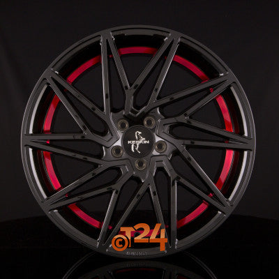 KESKIN Velgen - KT20 FUTURE Black Painted Red Inside (BPRI) - 18 inch