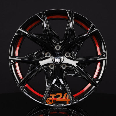 KESKIN Velgen - KT24 Black Painted Red Inside (BPRI) - 19 inch
