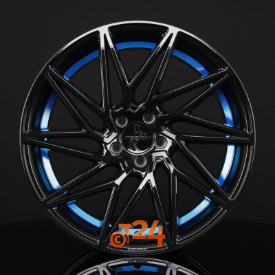 KESKIN Velgen - KT20 FUTURE Black Painted Blue Inside (BPBI) - 18 inch