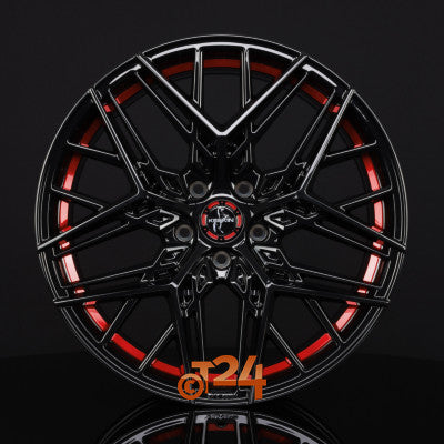 KESKIN Velgen - KT25 Black Painted Red Inside (BPRI) - 20 inch