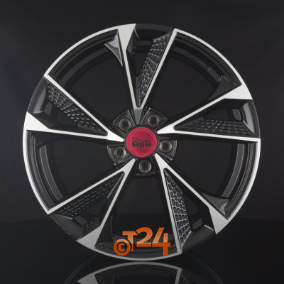MAM Velgen - MAM RS6 Black Front Polish  - 19 inch