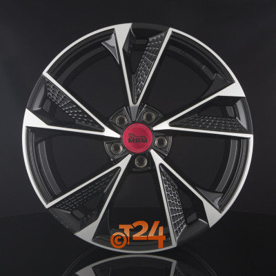 MAM Velgen - MAM RS6 Black Front Polish  - 16 inch