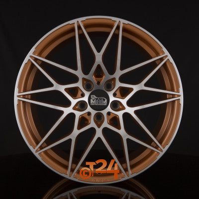 MAM Velgen - MAM B2 Orange Front Polished  - 20 inch