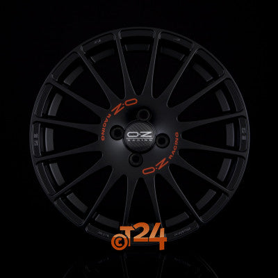 OZ Velgen - SUPERTURISMO GT Matt Black + Red Lettering - 15 inch