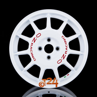 OZ Velgen - LEGGENDA Race White + Red Lettering - 17 inch