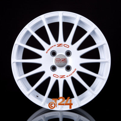OZ Velgen - SUPERTURISMO WRC Race White + Red Lettering - 16 inch