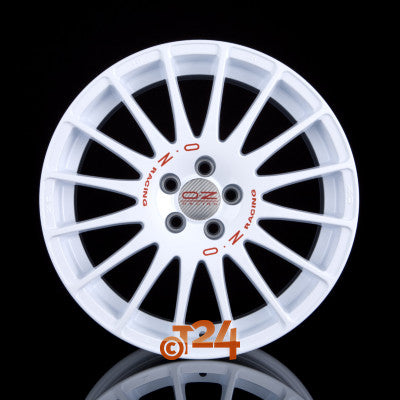 OZ Velgen - SUPERTURISMO WRC Race White + Red Lettering - 15 inch