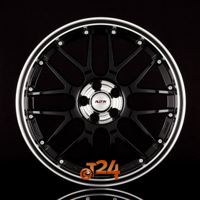 PLATIN Velgen - P 61 Schwarz, Rand Poliert, Rand Schwarz - 15 inch