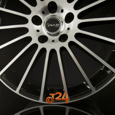 AVUS Racing Velgen - AC-M03 Black Polished - 18 inch