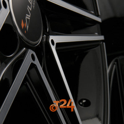 AVUS Racing Velgen - AC-515 Black Polished - 17 inch