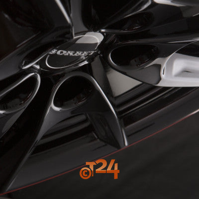 BORBET Velgen - LX Black Glossy Rim Red - 18 inch