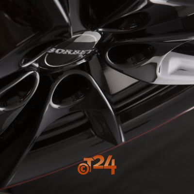 BORBET Velgen - LX Black Glossy Rim Red - 19 inch