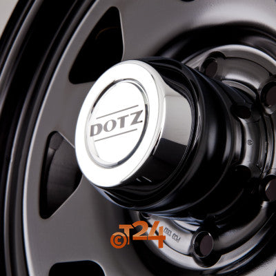 DOTZ Velgen - DAKAR - Ohne Zubehor DARK Schwarz Glanzend - Offroad Stalen Velg - 16 inch