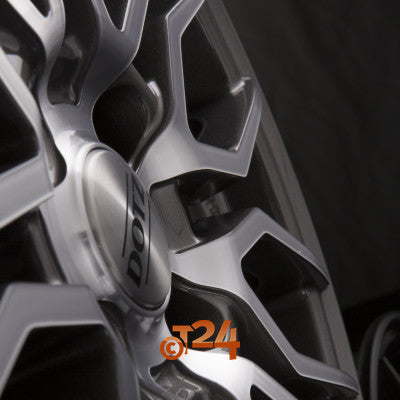 DOTZ Velgen - LIMEROCK DARK - Gunmetal Frontpoliert - 17 inch