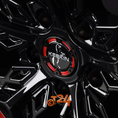 KESKIN Velgen - KT25 Black Painted Red Inside (BPRI) - 20 inch