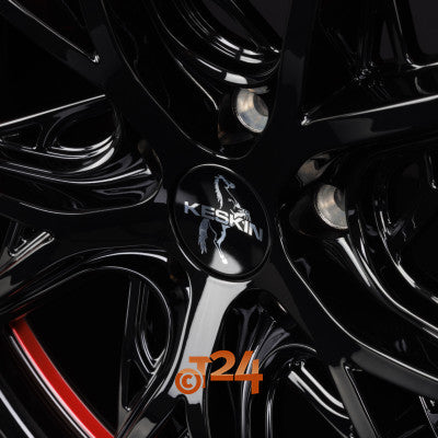 KESKIN Velgen - KT24 Black Painted Red Inside (BPRI) - 19 inch
