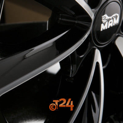 MAM Velgen - MAM A5 Black Front Polished  - 18 inch