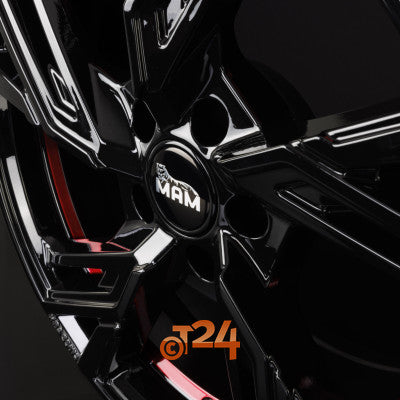 MAM Velgen - MAM RS5 Black Painted Red Inside  - 20 inch