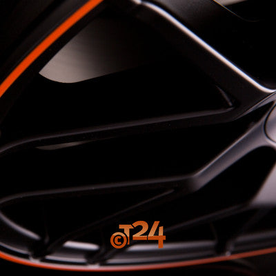 MAM Velgen - MAM GT1 Matt Black Lip Orange  - 19 inch