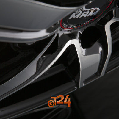 MAM Velgen - MAM W4 Black Front Polished  - 18 inch