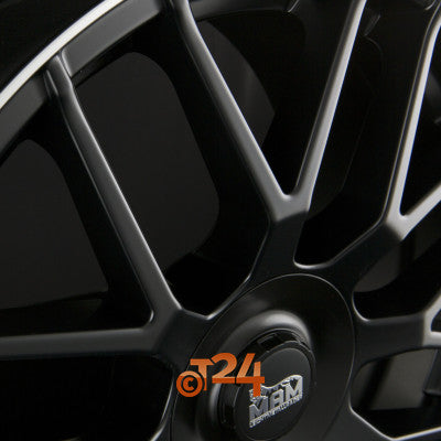 MAM Velgen - MAM GT1 Matt Black Lip Polish  - 17 inch