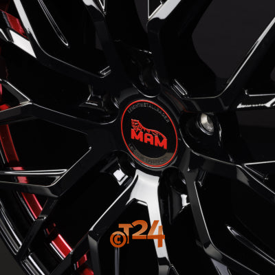 MAM Velgen - MAM RS4 Black Painted Red Inside  - 20 inch