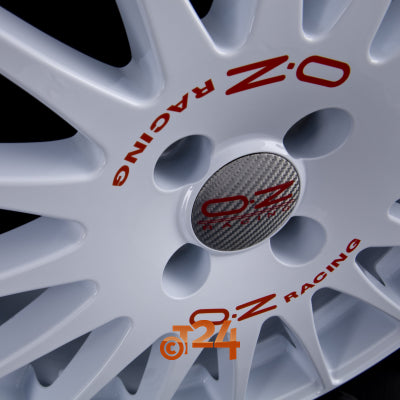 OZ Velgen - SUPERTURISMO WRC Race White + Red Lettering - 18 inch