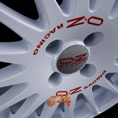 OZ Velgen - SUPERTURISMO WRC Race White + Red Lettering - 17 inch